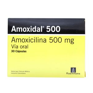 Amoxidal 500 Mg 30 Capsulas Sc