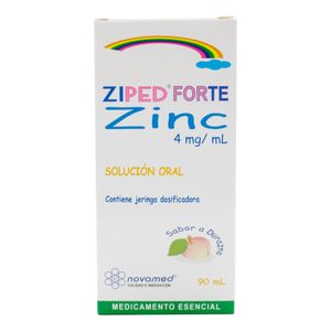 Ziped Forte (Zinc) 4Mg/Ml Sol Durazno X 90Ml.Nm
