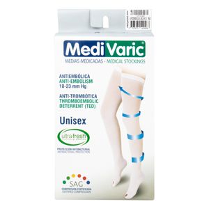 Media Medi Varic Antiembolica Muslo T.M Blanco