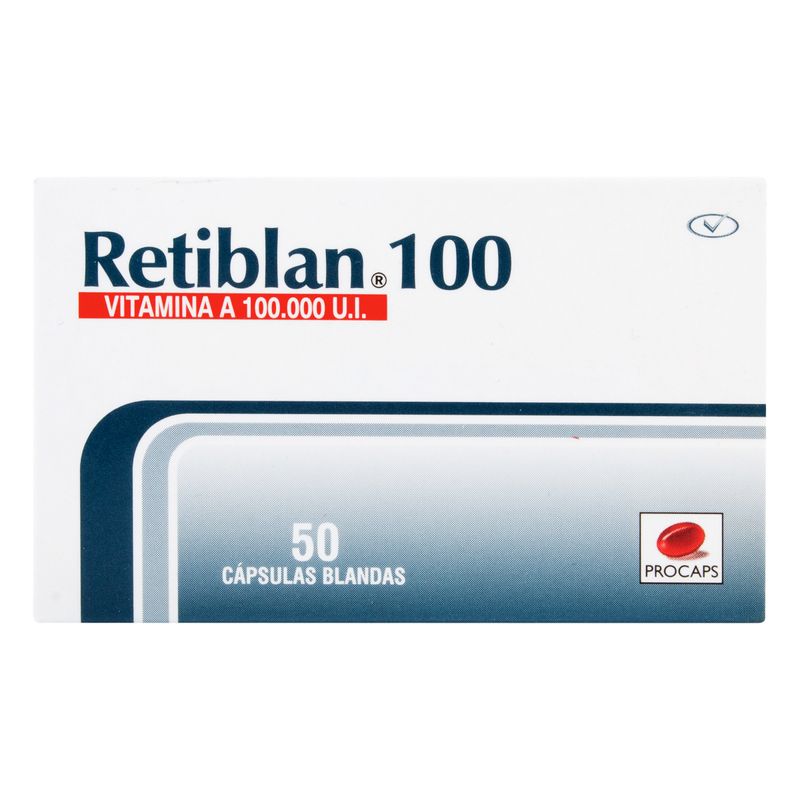 Retiblan-100Mg--Vita.-A--100.000-U.I.-X-50Cap.Pc