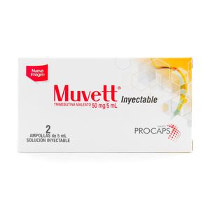 Muvett (Trimebutina) Sol.Iny 50Mg/5Ml X 2Amp.Pc