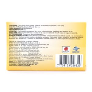 Fortzink (Zinc) 20Mg X 20Cap Pc