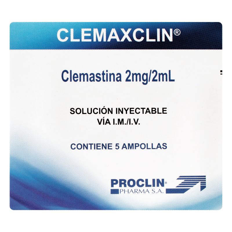Clemaxclin--Clemastina--2Mg-2Ml-Sol.Iny.-5-Ampollas