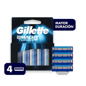 Repuesto Maq.Afeit.Mach 3 Turbo 4 Uds Pyg
