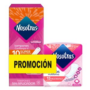 Tampon. Nosotras Super X 10Uds+15Prt.Pf