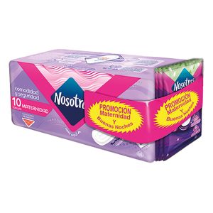 Nosotras Maternidad Toallas Tela 10Ud+3 Toa.B.N