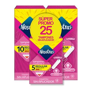 Nosotras 2 Tampones Dig.Regular 10+Mini 5 Aho.P.E