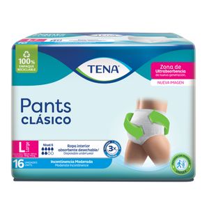 Tena Pants Clasico Talla L X 16 Und
