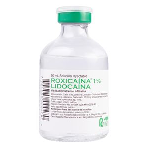 Roxicaina 1% Lidocaina Sol.Iny. (Lidocaina) X 50Ml Rs