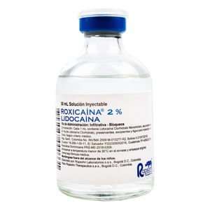 Roxicaina 2% (Lidocaina) Sol.Iny.X 50Ml Rs