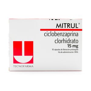 Mitrul (Ciclobenzaprina) 15Mg X 10Cap.Tf