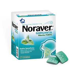 Noraver Garganta Menta Forte X 96 Tab