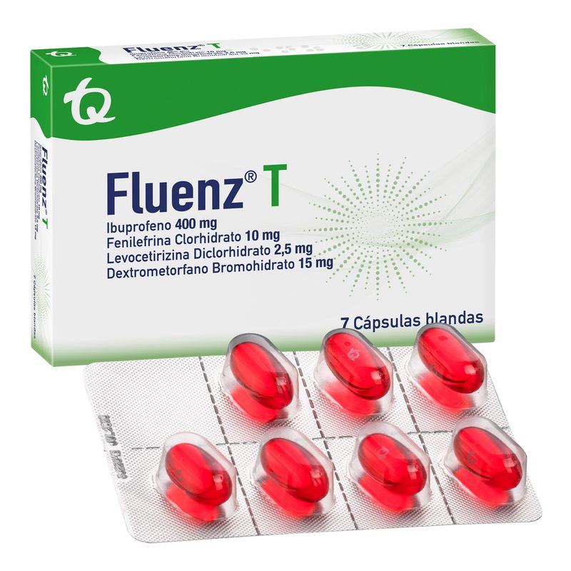 Fluenz-T--Dextr-Ibupro-Fenil-Levoce--X-7Cap.Liquidas.Mk