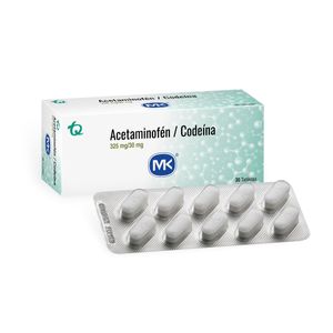 Acetaminofen+Codeina 325/30Mg X 30Tab. Mk