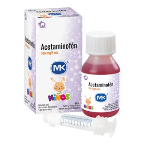 Acetaminofen 160/5 X 90 Ml Frutos Rojos