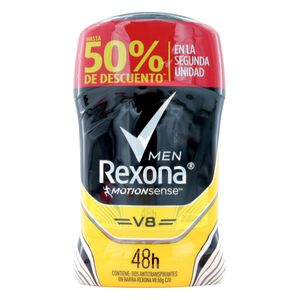 2 Dte.Rexona Barra Men V8 50 Gr S.O H