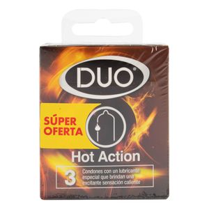 Preservativo Duo Super Oferta Hot Action X 3Uds.Bd