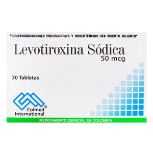 Levotiroxina 50 Mg 30 Tabletas Pc