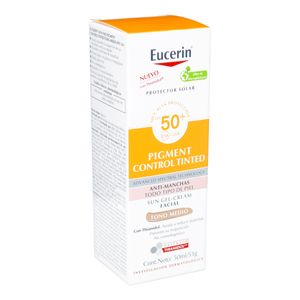 Eucerin Protector Solar 50+ Pigment Control Tinted Anti-Manchas Tono Medio X 50 Ml