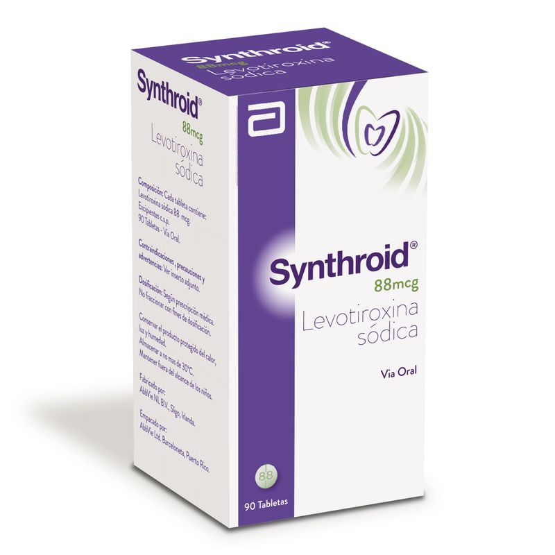 Synthroid-88Mcg--Levotiroxina--Pote-X-90Tab.Lf