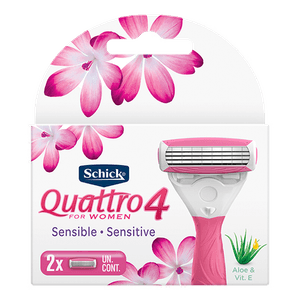 Schick Quattro4 Papayaypearl X 2Cartuchos.Eg