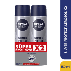 2 Dte Nivea Men Silver Protect 150Ml S.D