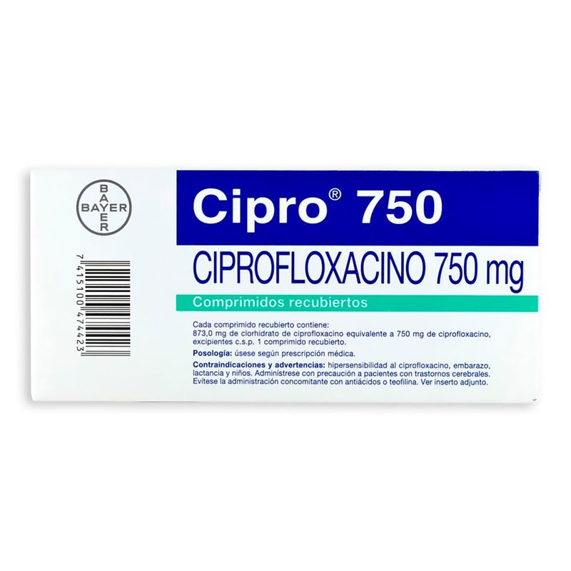 Cipro-750Mg--Ciprofloxacino--Caja-X-6-Comp.-By