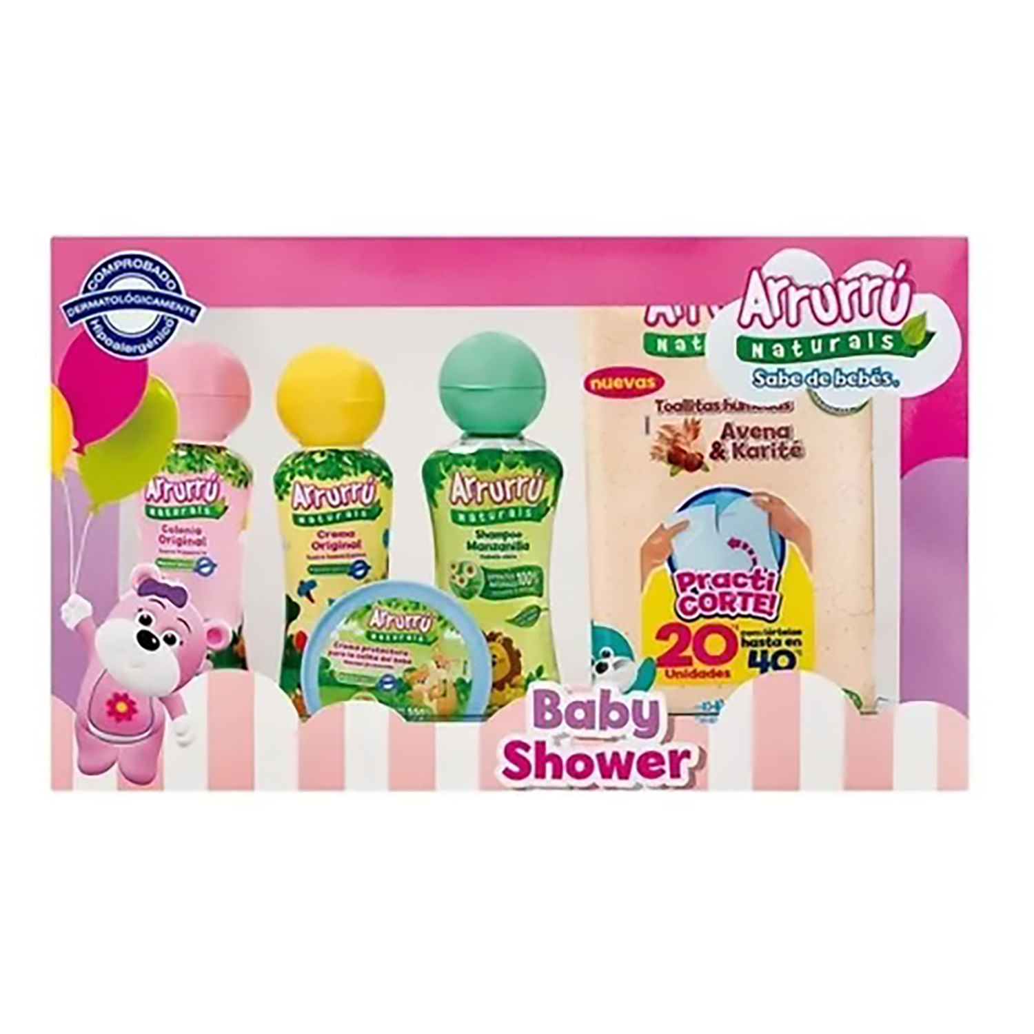 Estabilizador Arrurru Baby Shower Rosa X Articulos