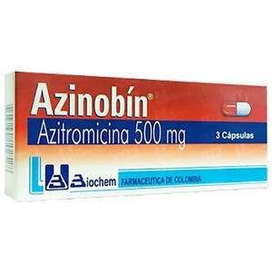 Azinobin 500Mg (Azitromcina) X 3Cap.Biochem