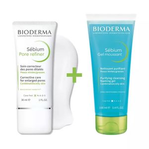 Bioderma Kit De Sebium Gel Moussant X 100 + Sebium Pore Refiner