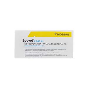Epoyet (Eritropoyetina) 2000 Ui Caja X 25 Und