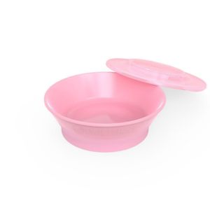 Twistshake Plato Bowl Y Lid 6 Meses Color Rosado