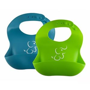 Baberos X 2 Soft Bid Color Azul Y Verde