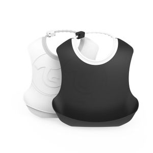 Baberos X 2 Soft Bid Color Blanco Y Negro