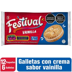 Galleta Festival Vainilla X 6 Galletas (Paquete X 12 Und)