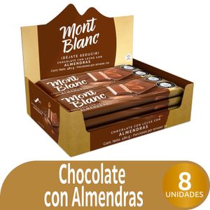 Choc.Montblanc Almendra Leche 60 Gr 8Uds