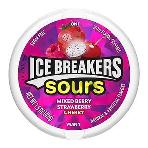 Ice Breakers Sours Mixed Berry Strawberry Cherry X 42 G