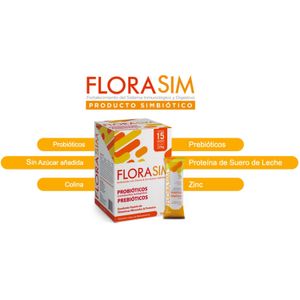 Florasim Proteina De Suero De Leche Sabor A Vainilla X 15 Sachets