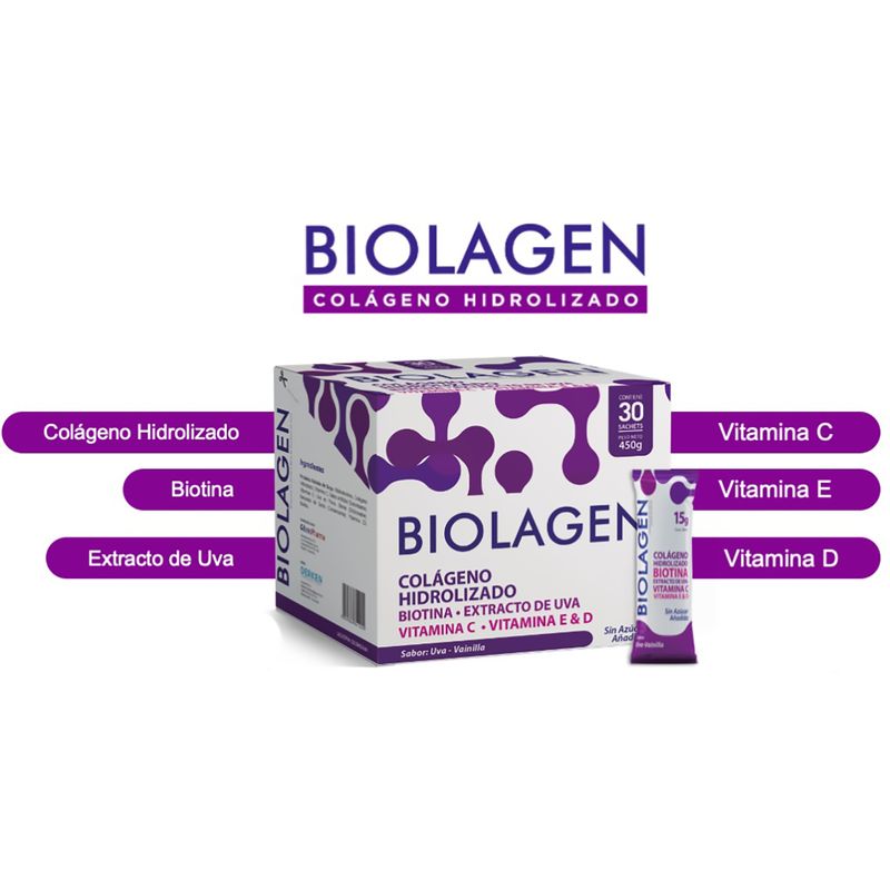 Biolagen-Colageno-Hidrolizafo-Biotina---Vitamina-X-30-Sachets-