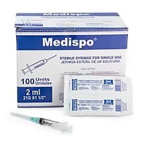Jeringa Desechable Esteril 2 Ml 21 G X 1/2