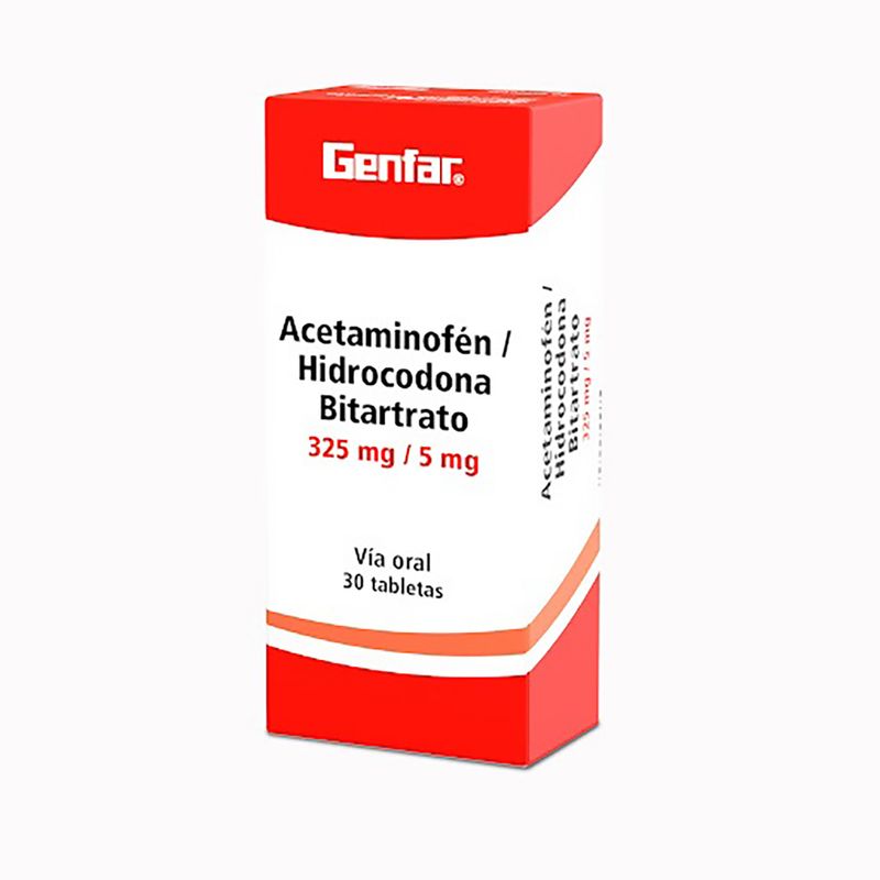 Acetaminofen-Hidrocodona-Bitartrato-325-5Mg-X-30-Tab-Genfar