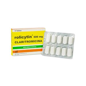 Rolicytin (Claritromicina) 500 Mg 10 Tabletas Up
