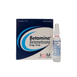 Betamina (Betametasona) 8Mg/2Ml X 10 Ampollas .Ic