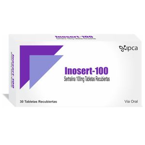 Inosert-100 (Sertralina) 100Mg X 30Tab.Ipca