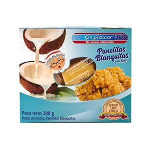 Panelitas Blanquitas Coco/Leche Sin Azucar X 200Gr.
