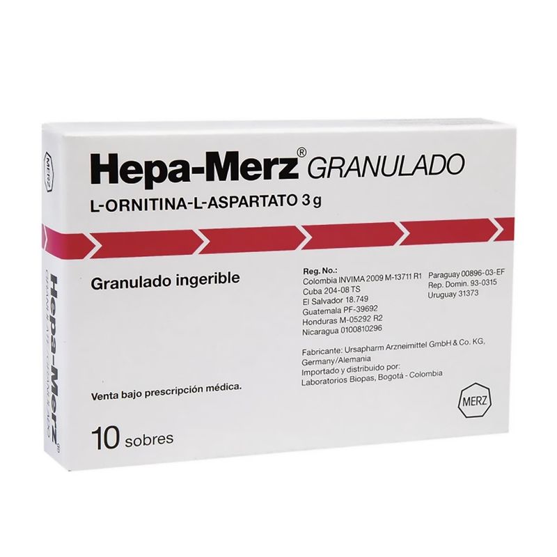 Hepa-Merz--L.Ornit-L.Asparta--Granulado-3Gr-X-10Sbs.Bp
