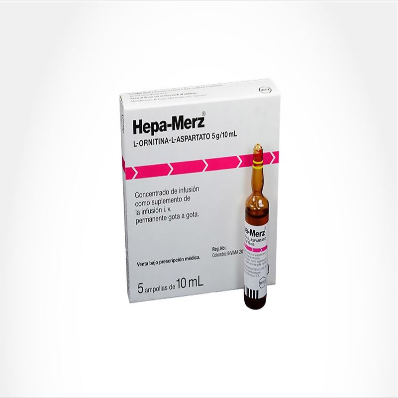 Hepa-Merz--L.Orniti-L.Aspart--X-5Amp.-10Ml.Bp