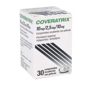 Coveratrix 10Mg/2.5Mg/10Mg (Argini-Indapa-Amlodi)X 30Tab
