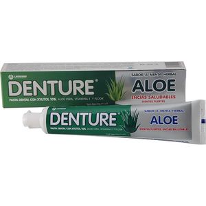 Denture Aloe Con Xylitol Menta Herbal.Lm