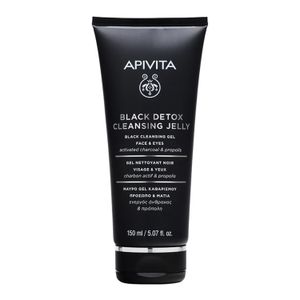 Apivita Black Detox Cleansing Jelly Face Y Eyes Gel X 150ML